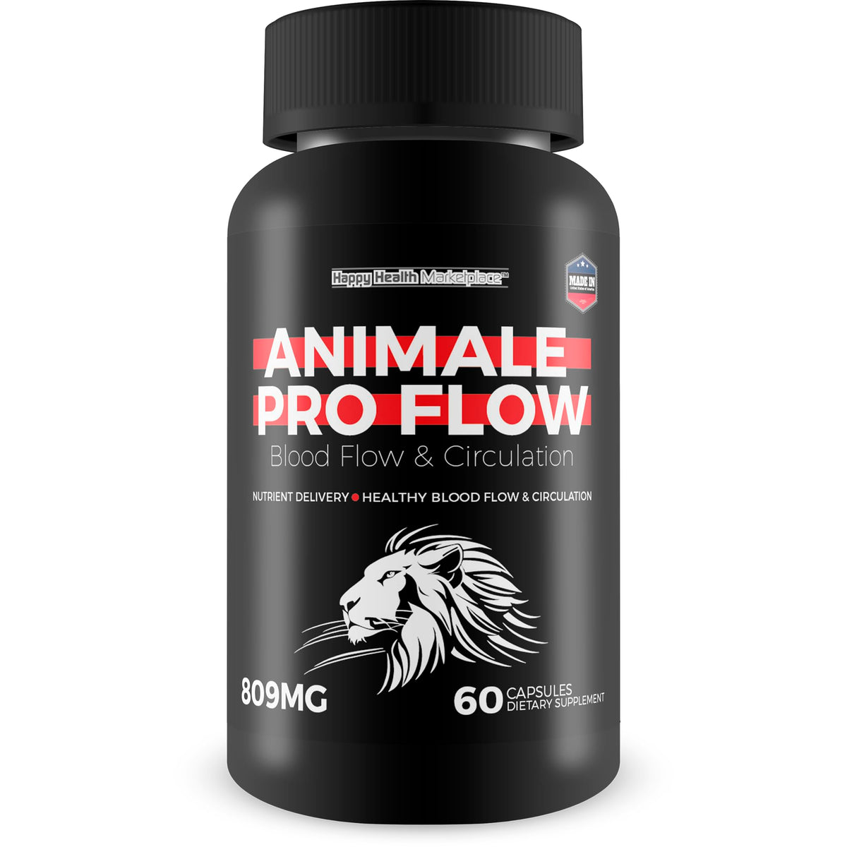 Happy Health Animale Pro Flow 60 capsules front view