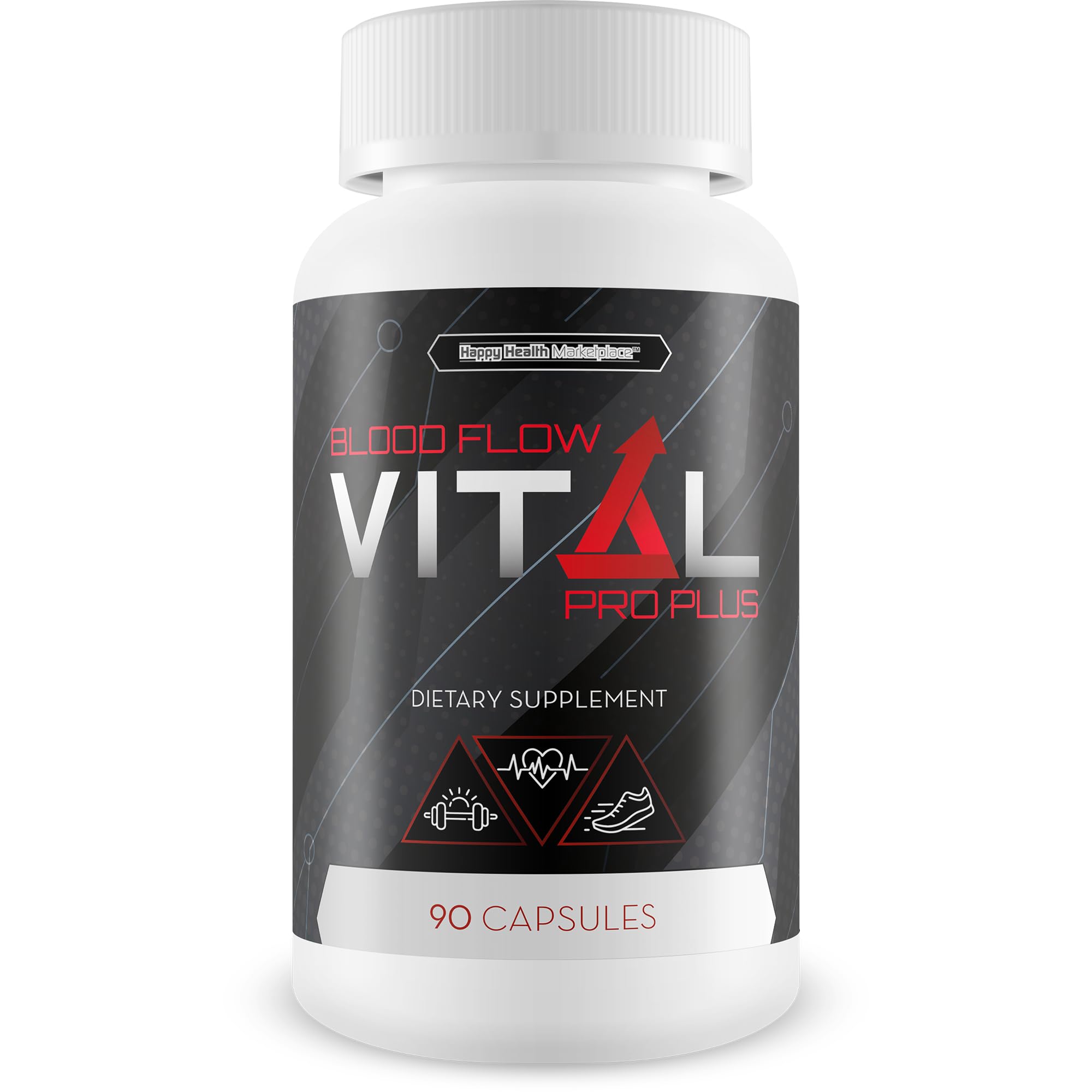 Happy Health Blood Flow Vital Pro Plus 60 Capsules front view