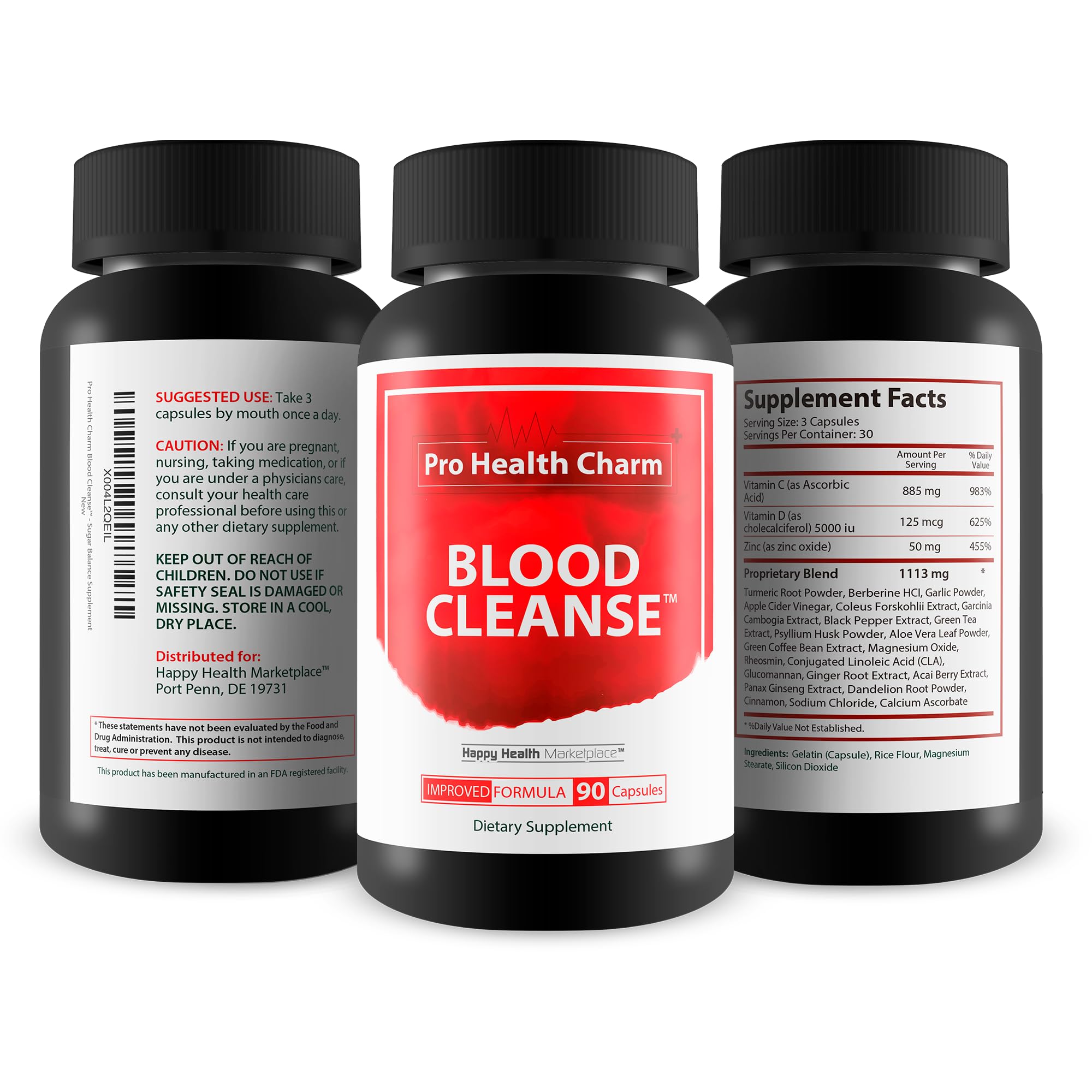 Happy Health Pro Health Charm Blood Cleanse Capsules ingredients list
