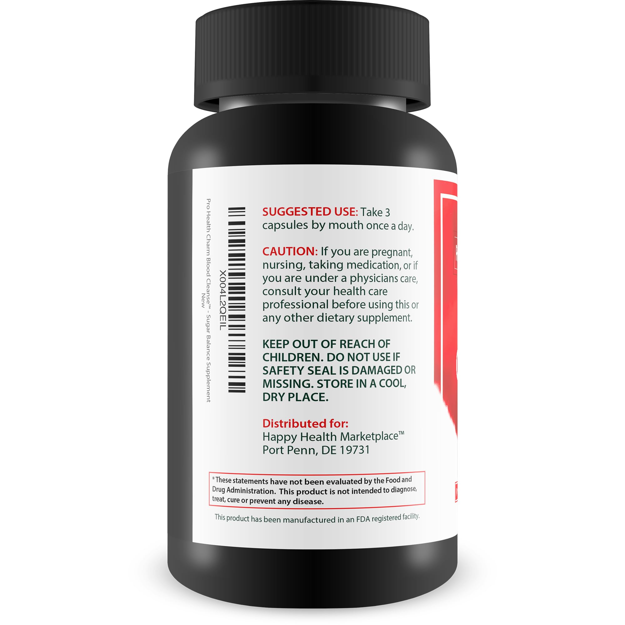 Happy Health Pro Health Charm Blood Cleanse Capsules with label