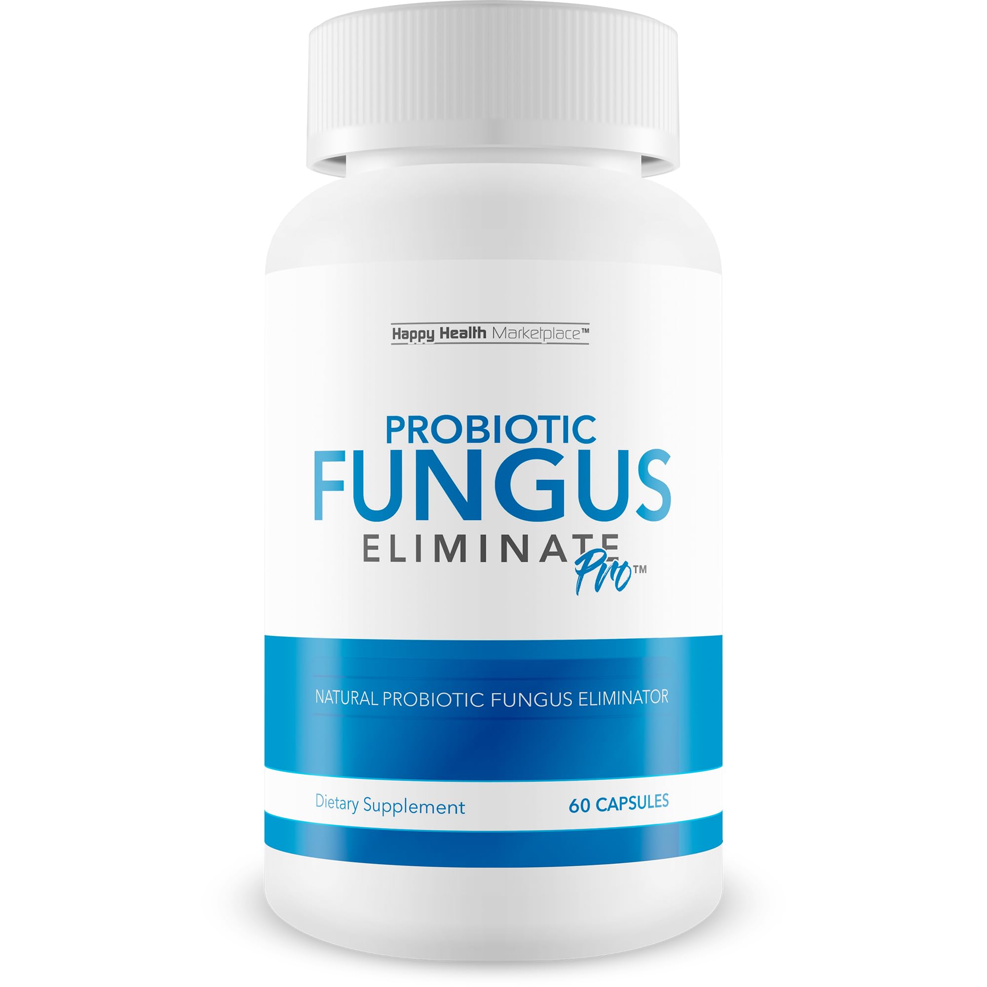 Happy Health Probiotic Fungus Eliminate Pro front view of bottle