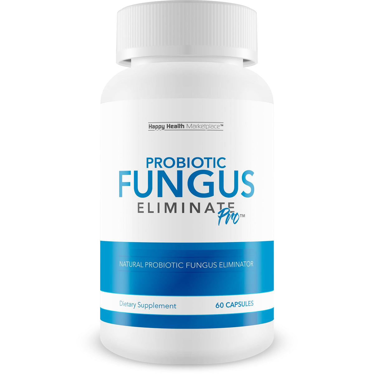 Happy Health Probiotic Fungus Eliminate Pro front view of bottle