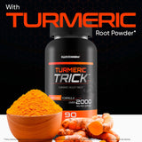Happy Health Turmeric Trick supplement displayed with other health products