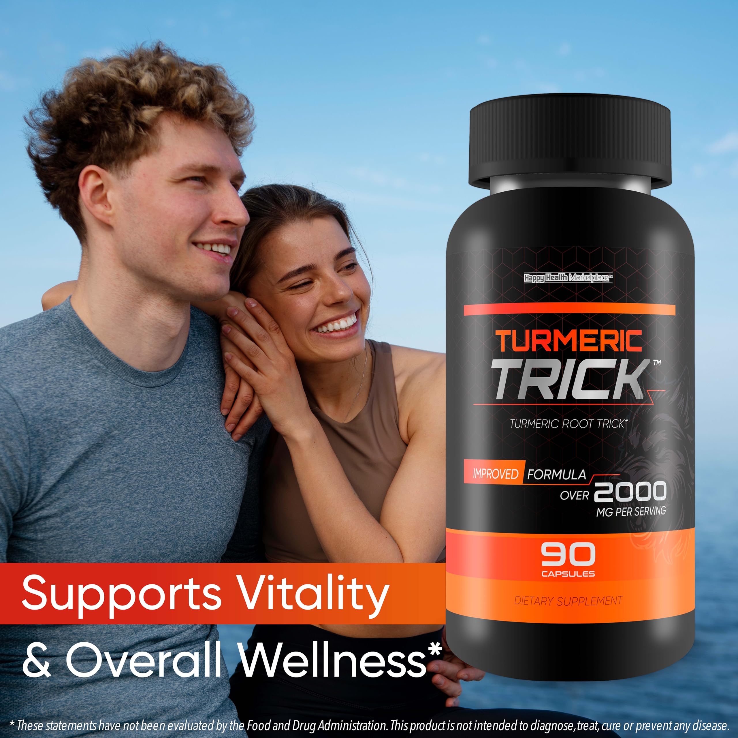 Happy Health Turmeric Trick supplement in a lifestyle setting