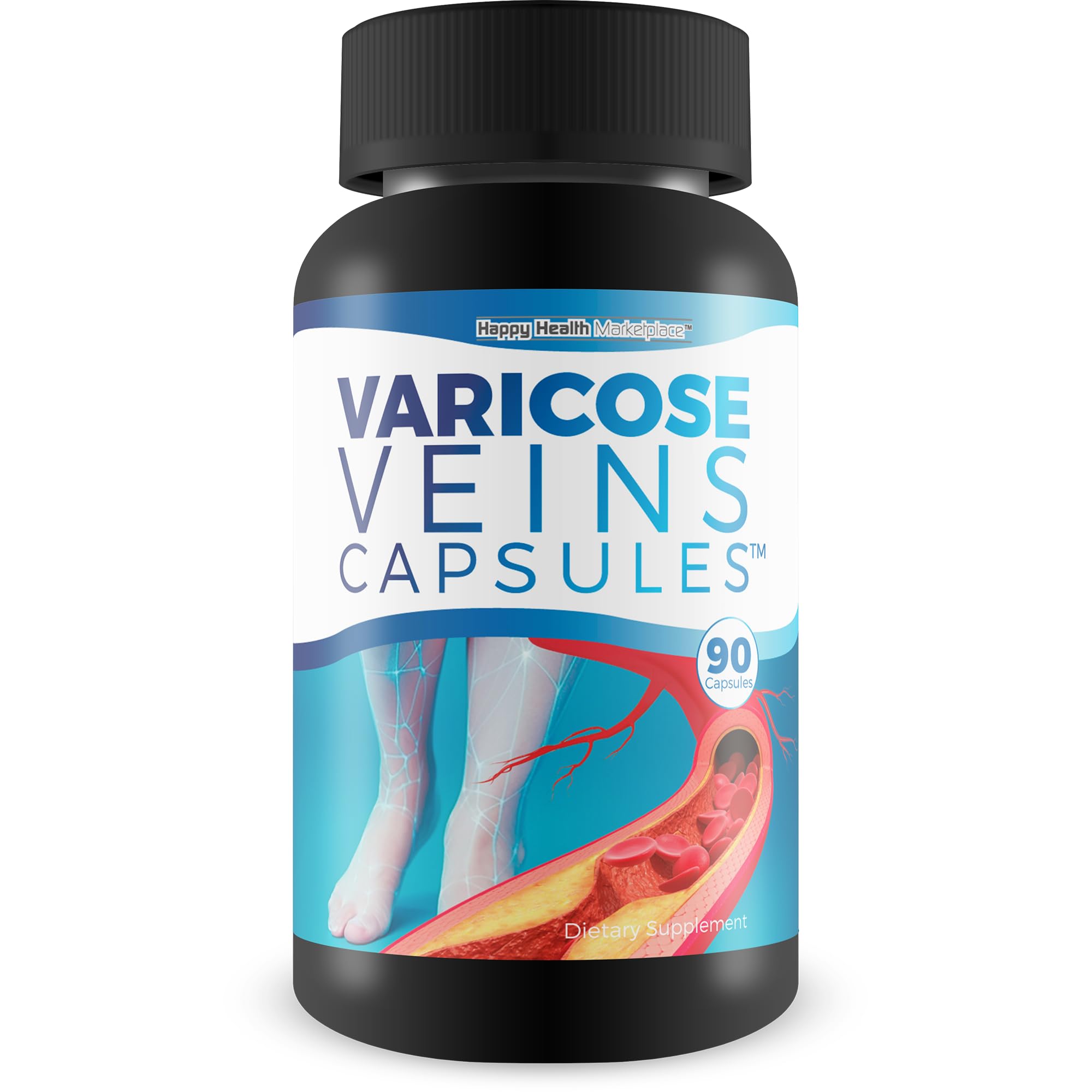 Happy Health Varicose Veins Capsules bottle front view