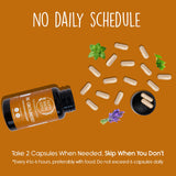 Happy Healthy Hippie Be Grounded Supplement close-up of capsules
