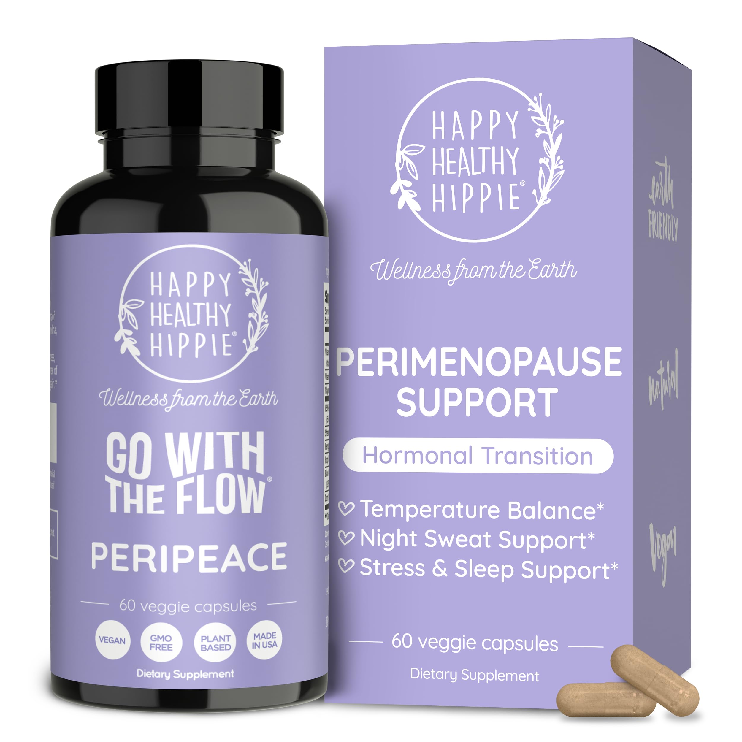 Happy Healthy Hippie DIM Supplement front view in packaging