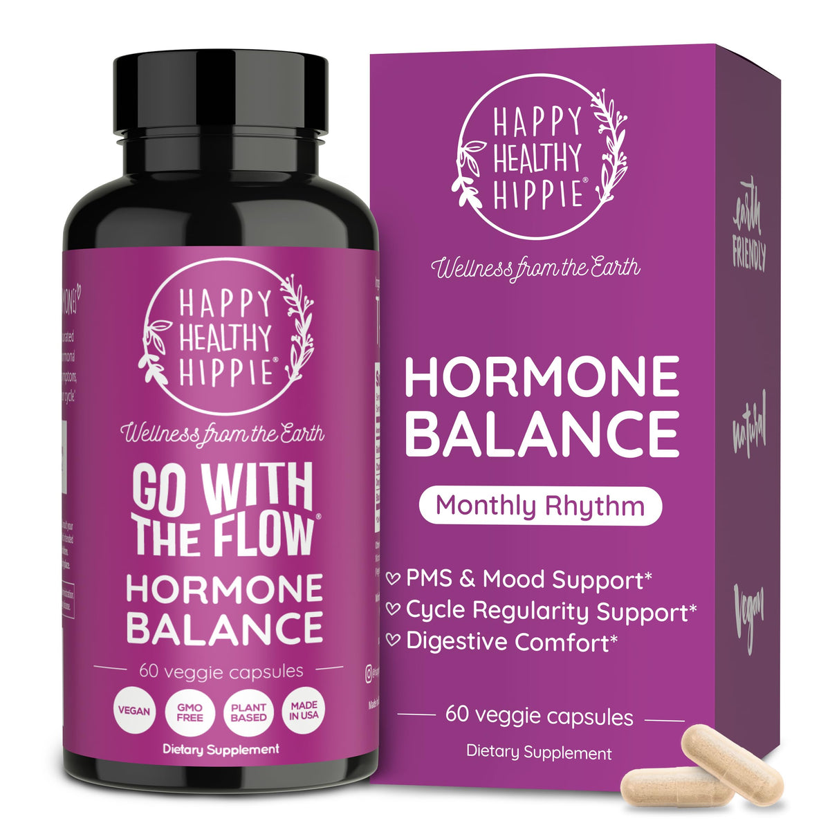 Happy Healthy Hippie Go With The Flow DIM Supplement front view