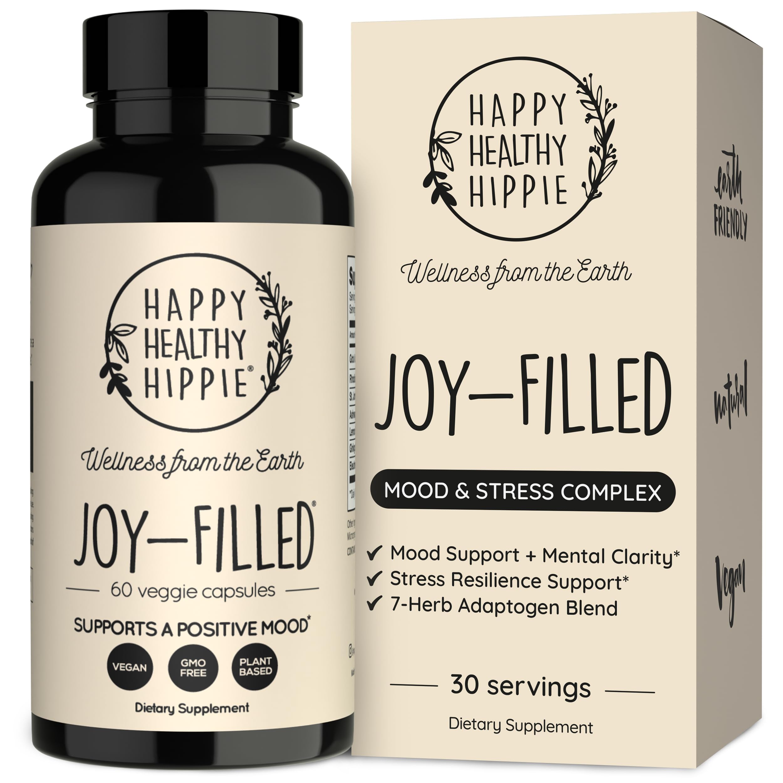 Happy Healthy Hippie Joy-Filled Herbal Mood Support front view