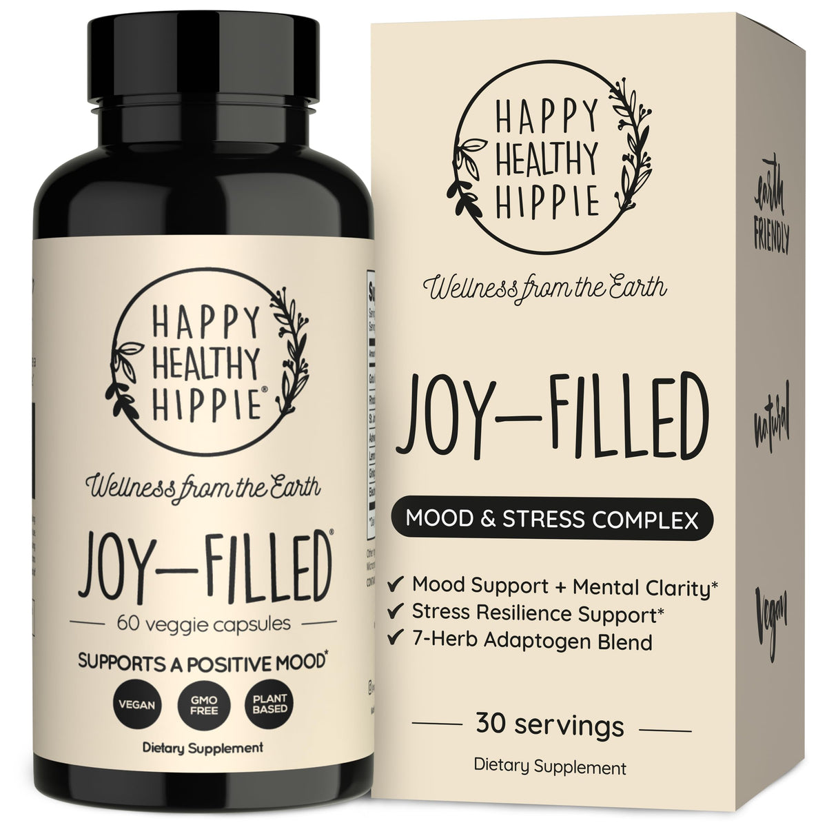Happy Healthy Hippie Joy-Filled Herbal Mood Support front view
