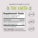 Happy Healthy Hippie Maca Root Capsules 1200mg opened bottle