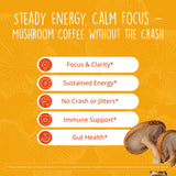 Happy Healthy Hippie Mushroom Coffee back view with ingredients