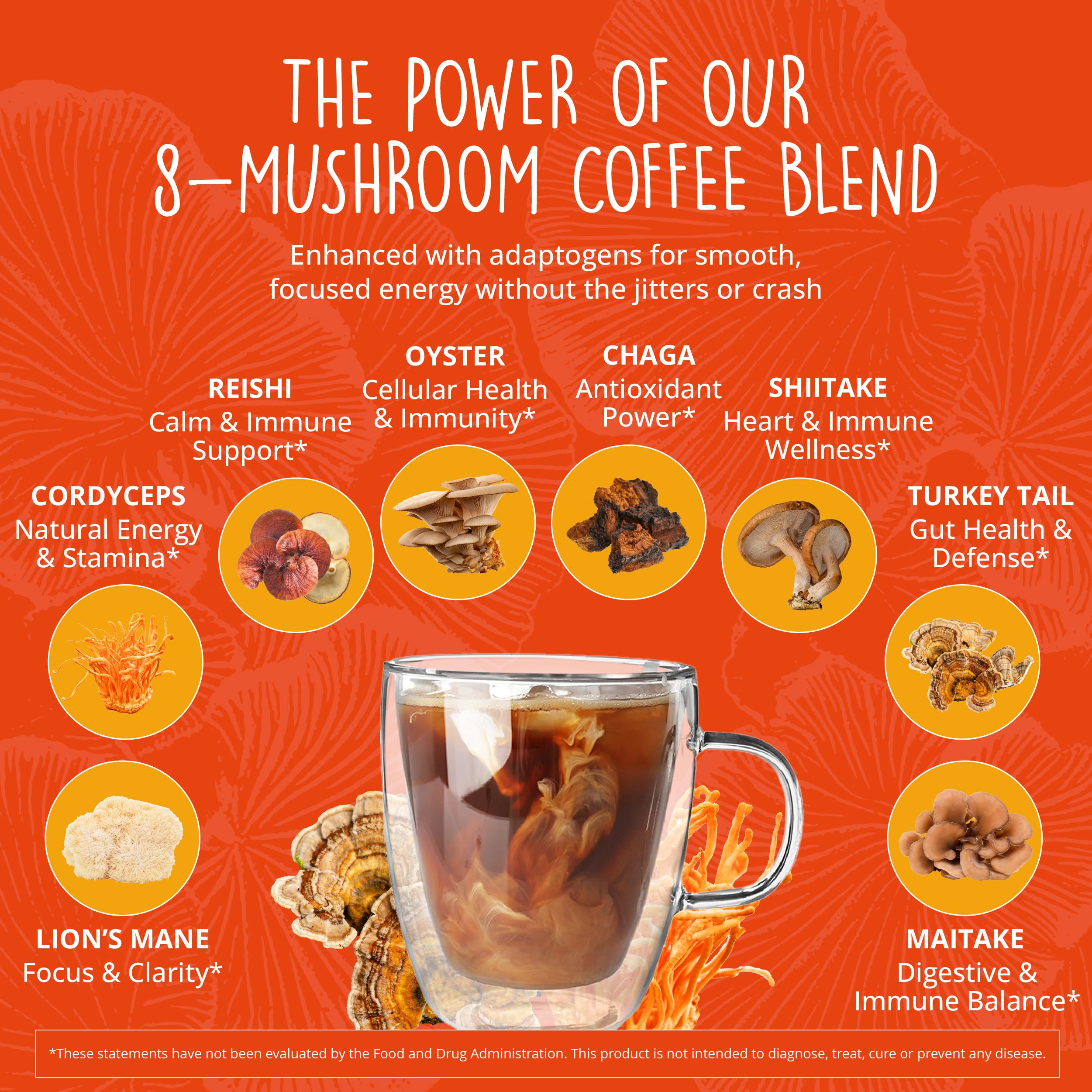 Happy Healthy Hippie Mushroom Coffee scoop and powder