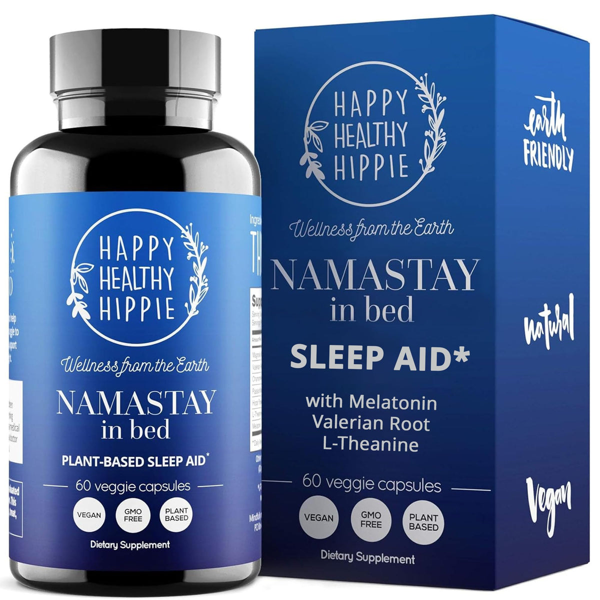 Happy Healthy Hippie Namastay In Bed 60 Capsules front view