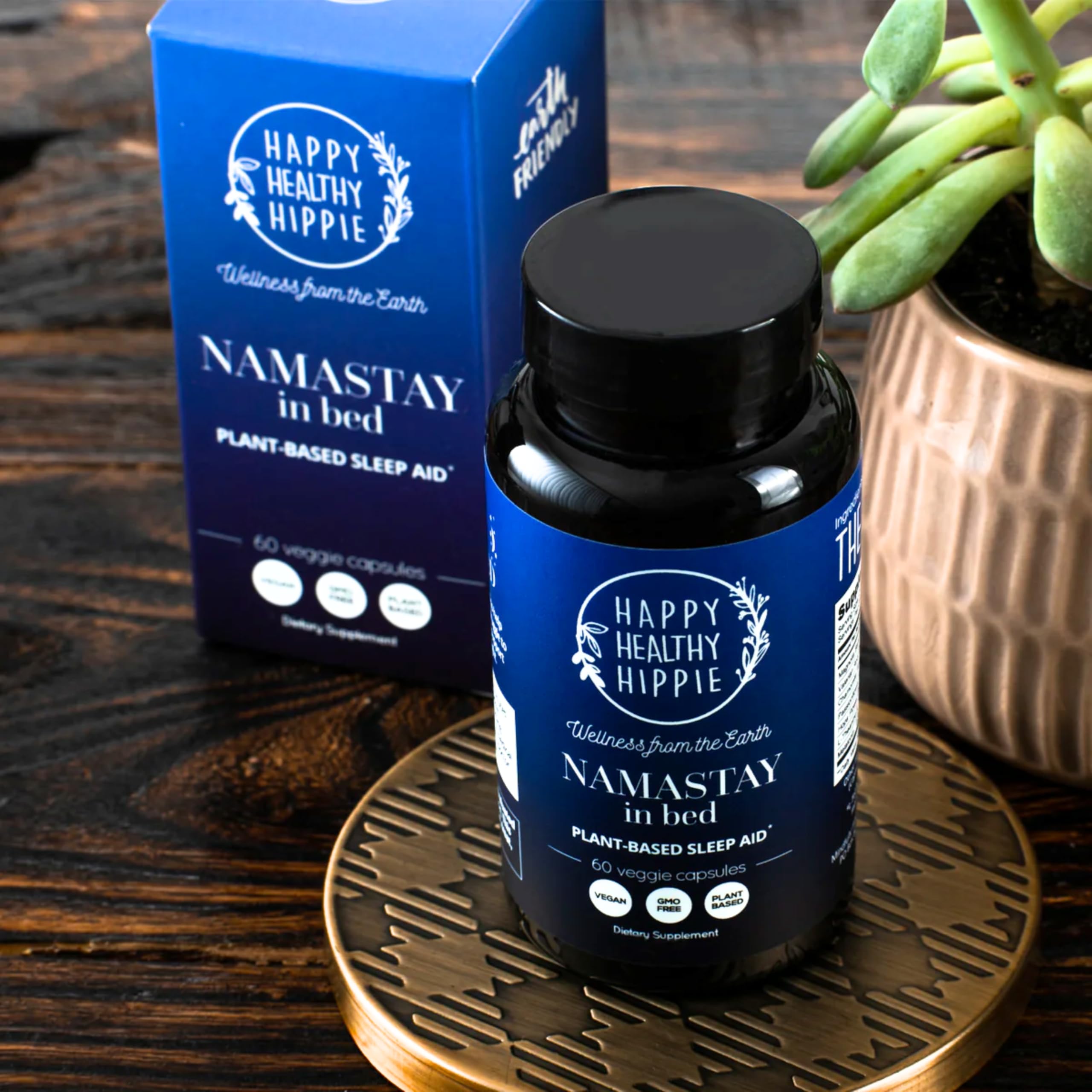 Happy Healthy Hippie Namastay In Bed capsules with herbal ingredients