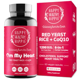 Happy Healthy Hippie Red Yeast Rice with CoQ10 82g front view