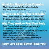Happy Hour Vitamins Multivitamin packaging with nutrition facts