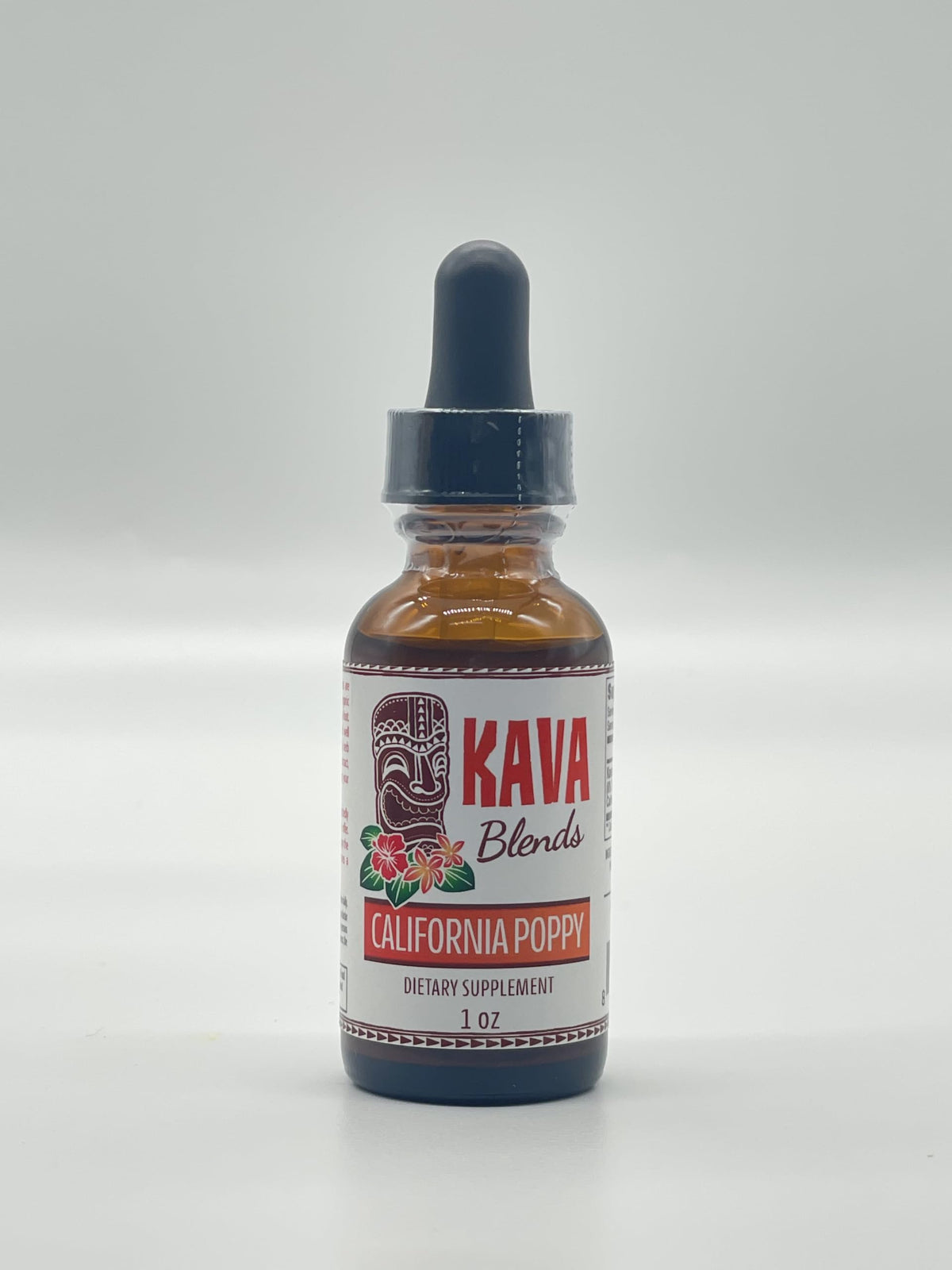 HAPPY KAVA California Poppy Kava Tincture Blend 1 Ounce front view