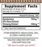 HAPPY KAVA Ginseng Kava Tincture Blend lifestyle scene with herbal setup