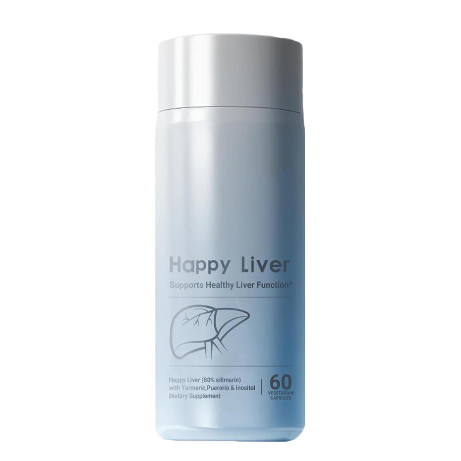 Happy Liver Artichoke Supplement front view, 82g bottle