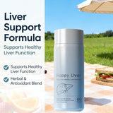 Happy Liver Artichoke Supplement packaging with natural ingredients label