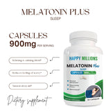HAPPY MILLIONS Melatonin Plus 10mg capsules side view