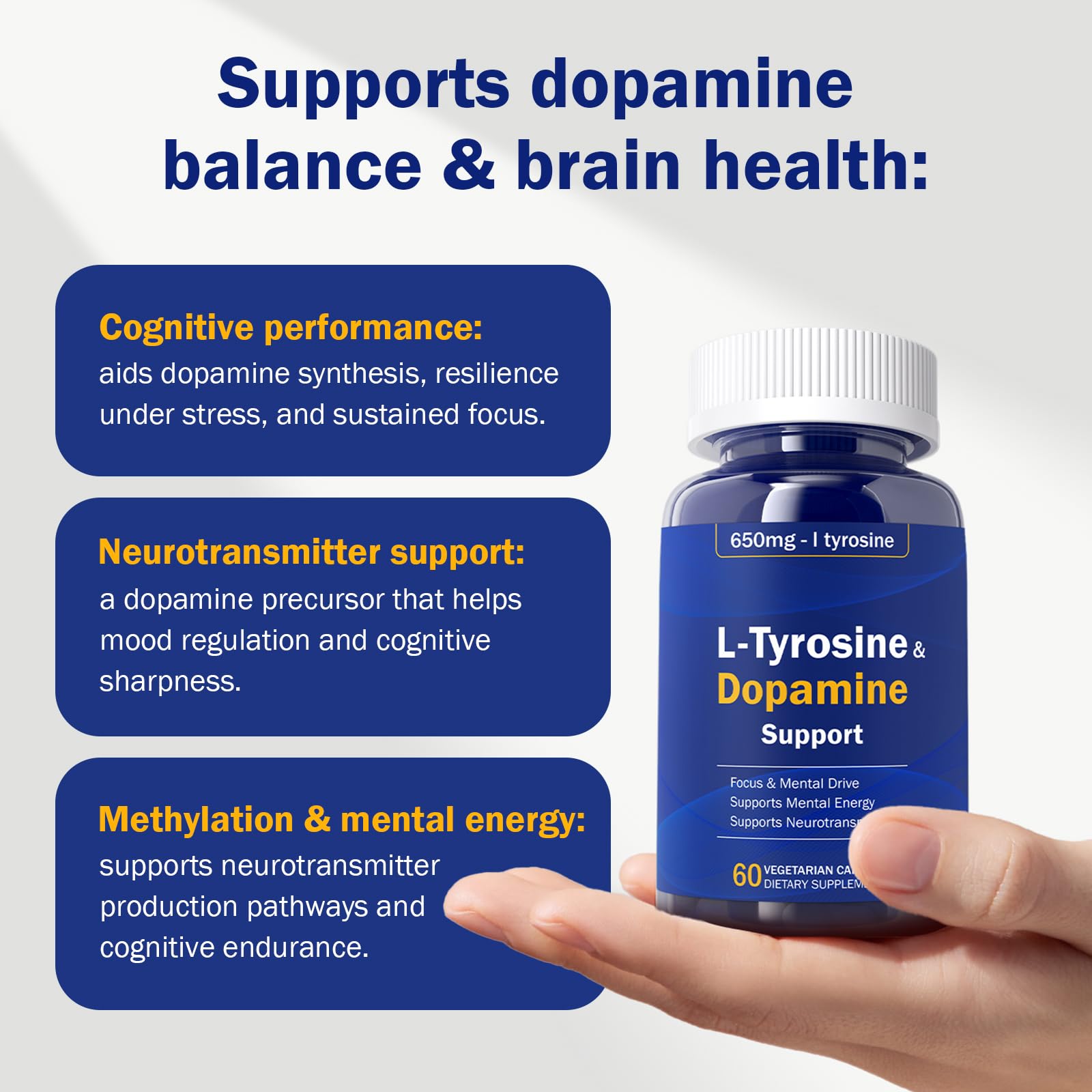 Happy Saffron Plus Dopamine Brain Food side view of capsules