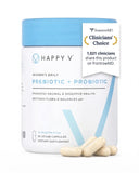 Happy V Women's Probiotic Supplement 30 capsules front view