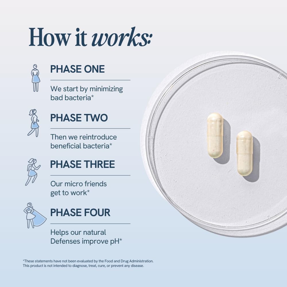 Happy V Women's Probiotic Supplement packaging details