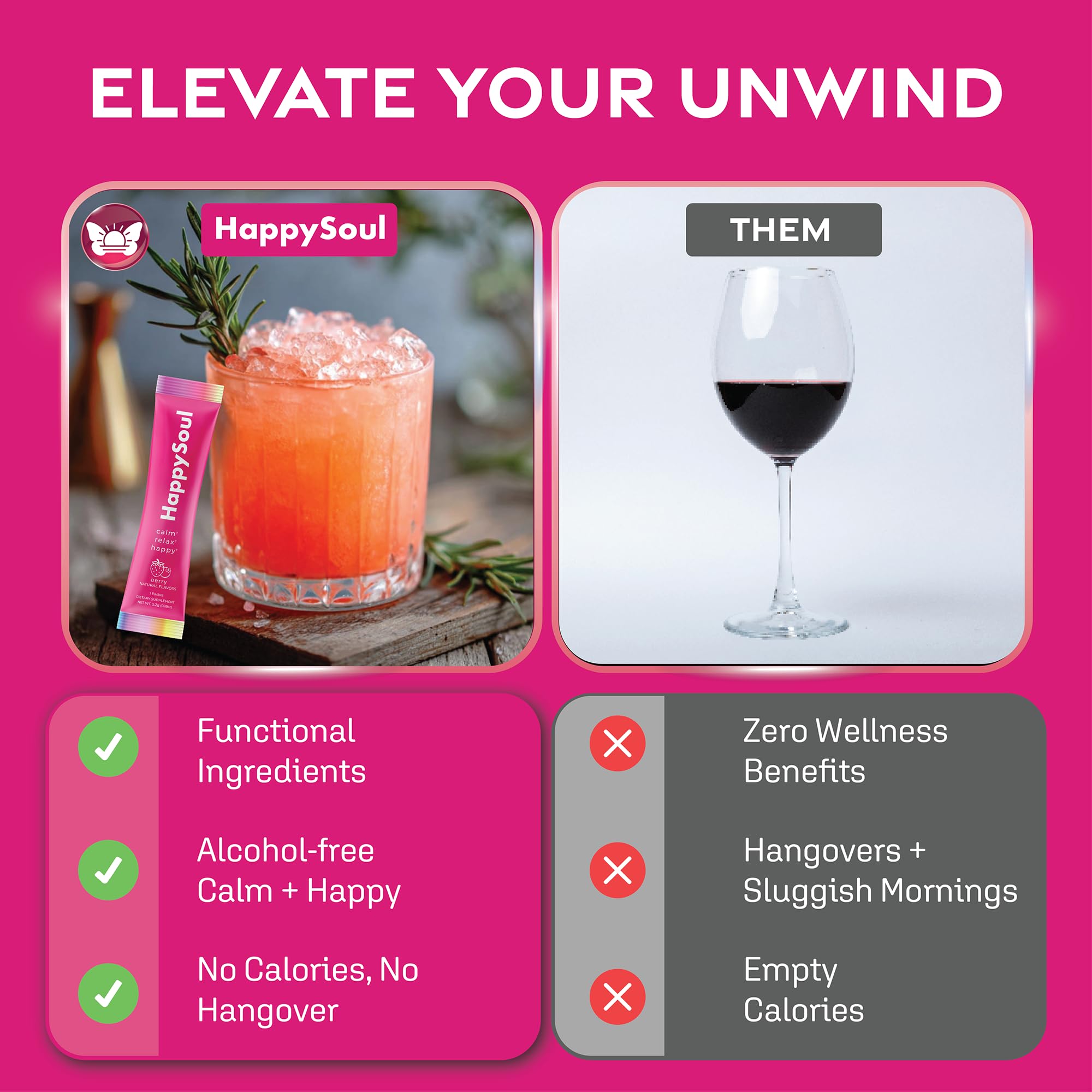 HappySoul Kava Kava Drink Mix ingredients list