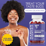 Harden Essentials Ashwagandha Gummies packaging opened with gummies visible