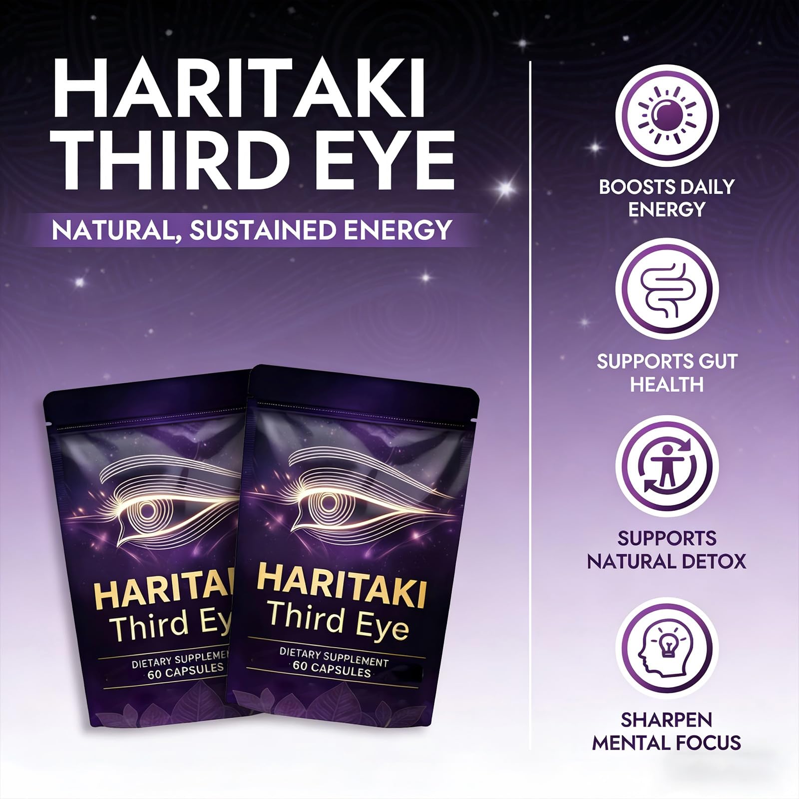 haritaki Haritaki Capsules bottle side view