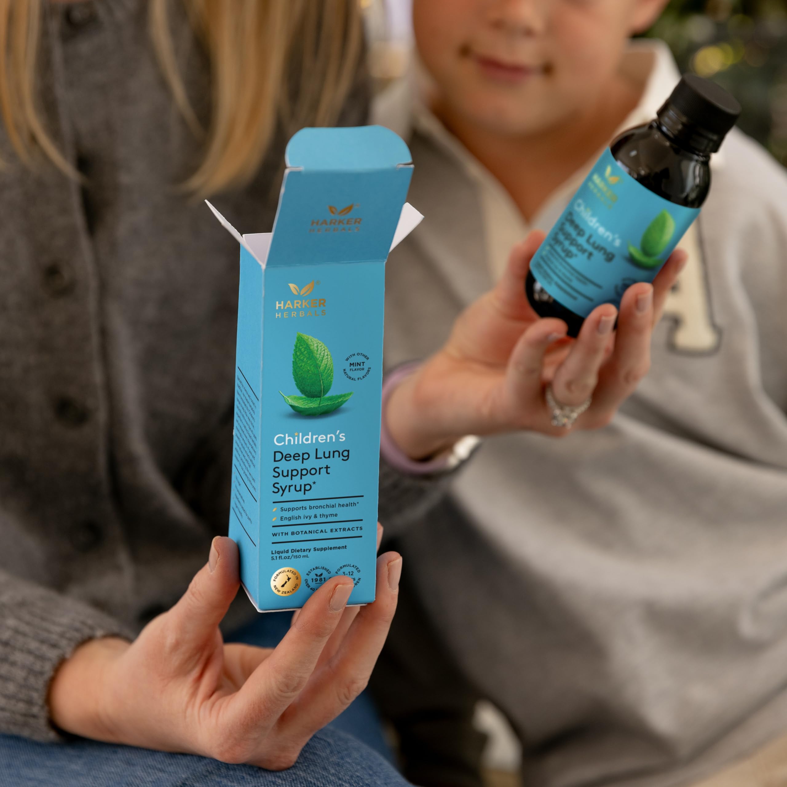 Harker Herbals Kids Herbal Syrup 230g natural mint flavour