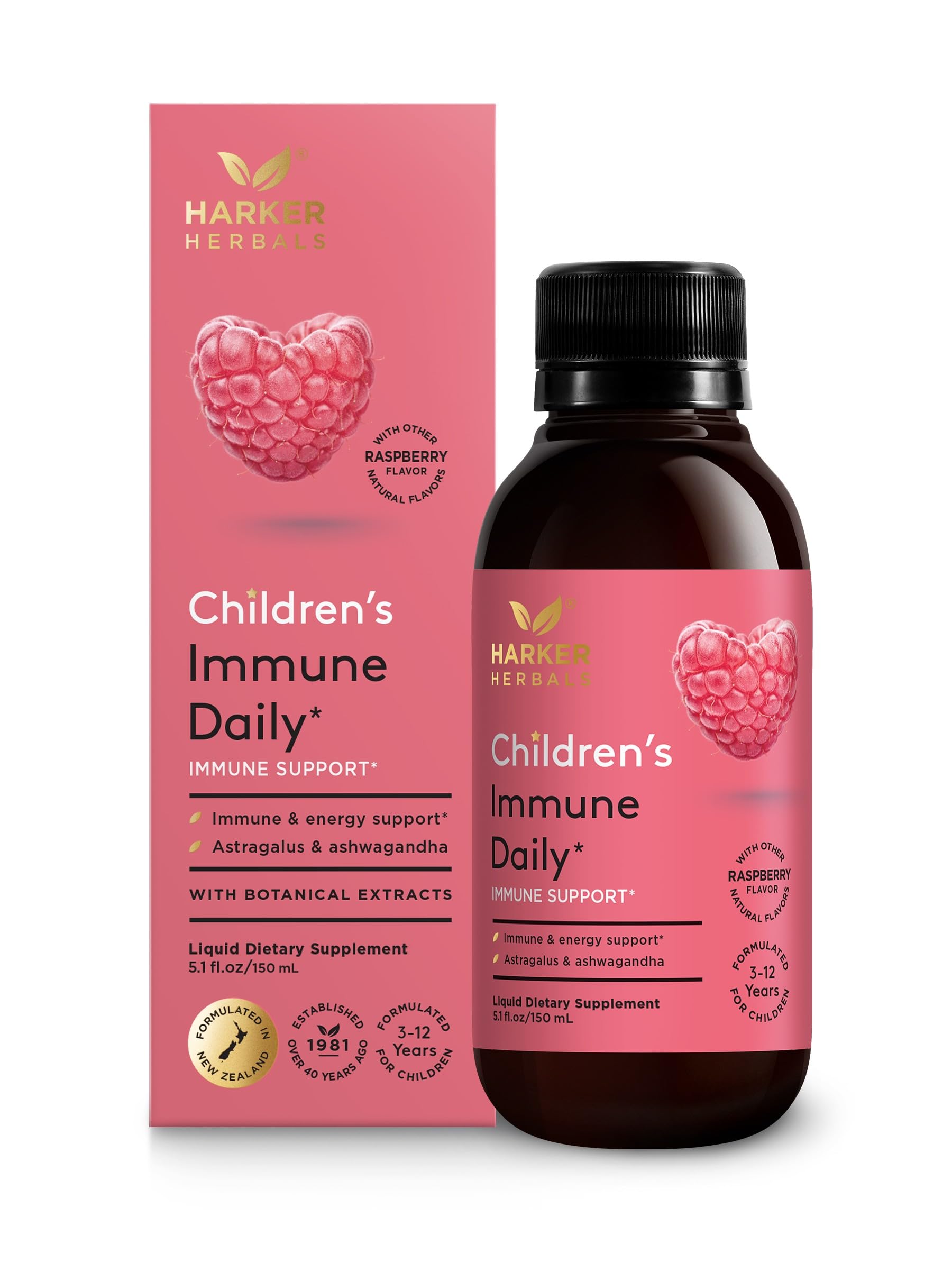 Harker Herbals Kids Herbal Syrup 231g front view with mint flavour