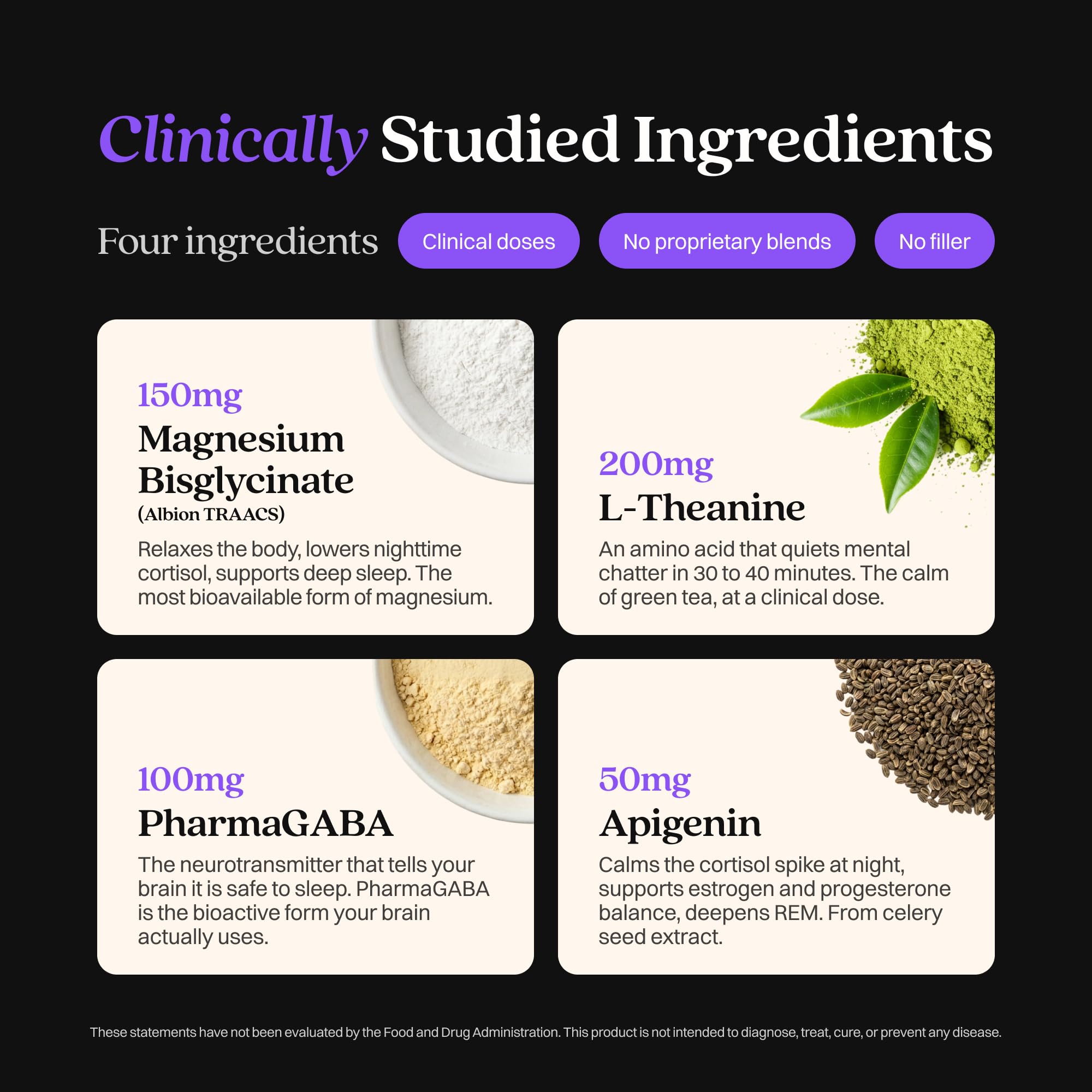 HARMONÍA Night use ingredients list on the bottle