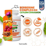 HARMONIFY Berberine Supplement side view showing capsule details