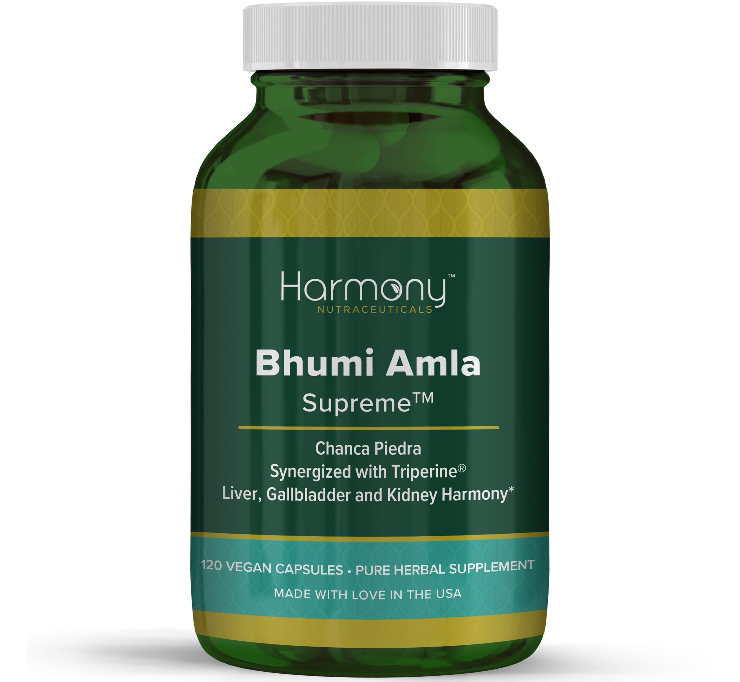 Harmony Nutraceuticals Chanca Piedra Capsules 120 count front view