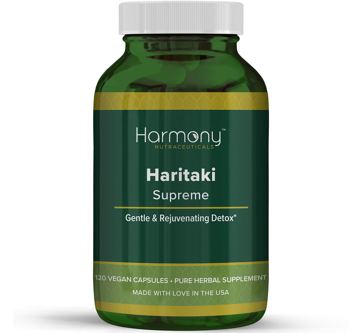 Harmony Nutraceuticals Haritaki Capsules 120 count front view