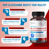 HarmoVira Glucosamine Chondroitin MSM Supplement bottle side view