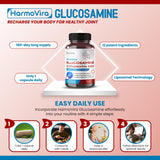 HarmoVira Glucosamine Chondroitin MSM Supplement in a hand
