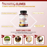 HarmoVira Liposomal Cloves Supplement bottle back view