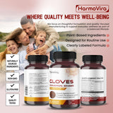 HarmoVira Liposomal Cloves Supplement packaging details