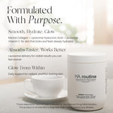 Haroutine Collagen Peptides Powder mixed in a glass of water