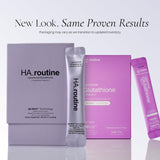 Haroutine Glutathione Liposomal Powder Sticks contents showing individual packets