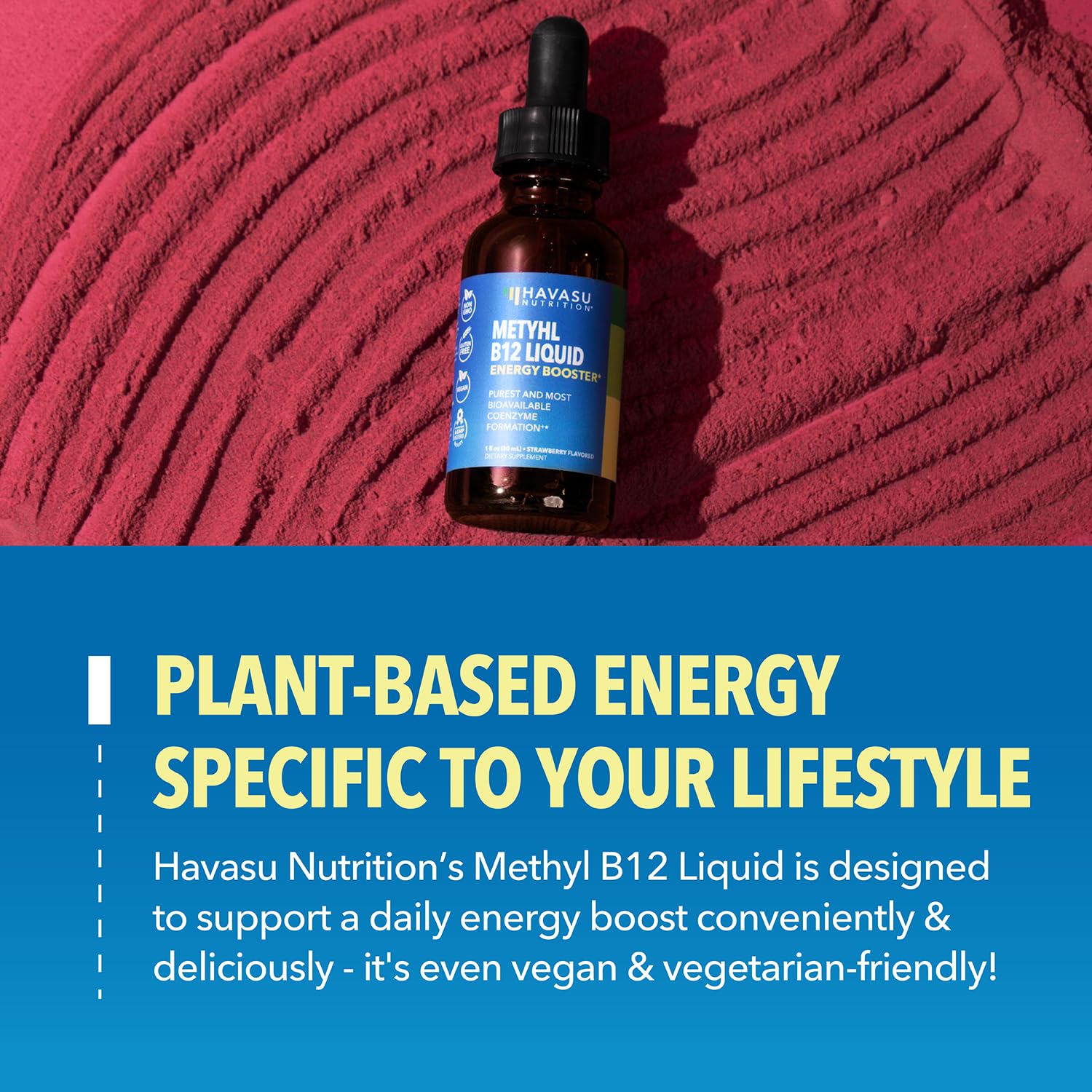 HAVASU NUTRITION B12 Liquid Drops with other supplements