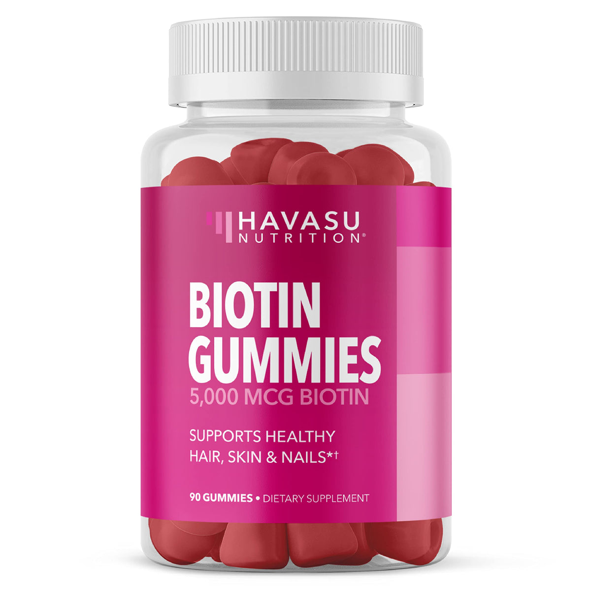 HAVASU NUTRITION Biotin Gummies 5000mcg front view
