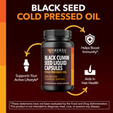 HAVASU NUTRITION Black Seed Oil Capsules 1500mg bottle with label