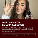 HAVASU NUTRITION Black Seed Oil Capsules 1500mg capsules on a table