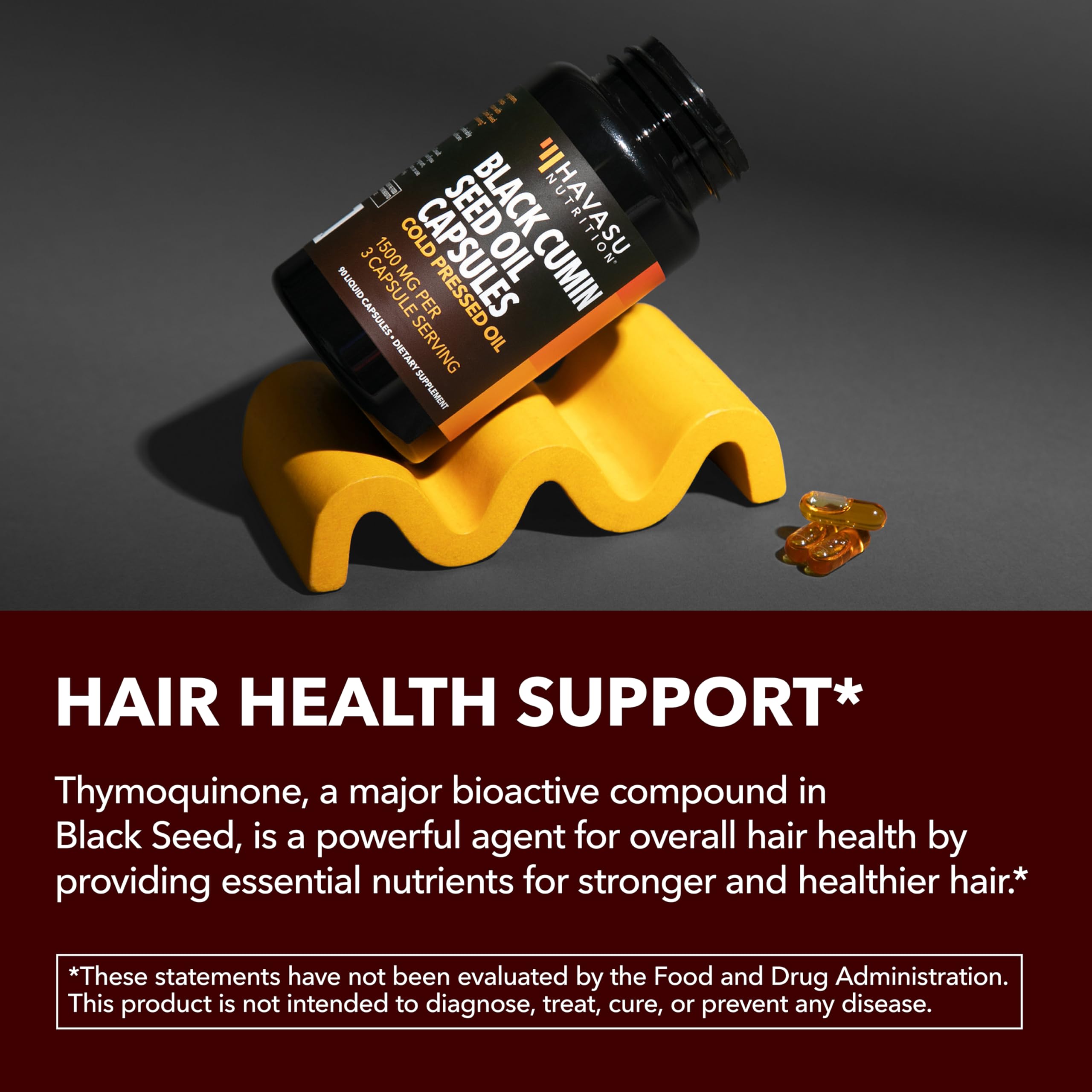 HAVASU NUTRITION Black Seed Oil Capsules 1500mg nutritional information