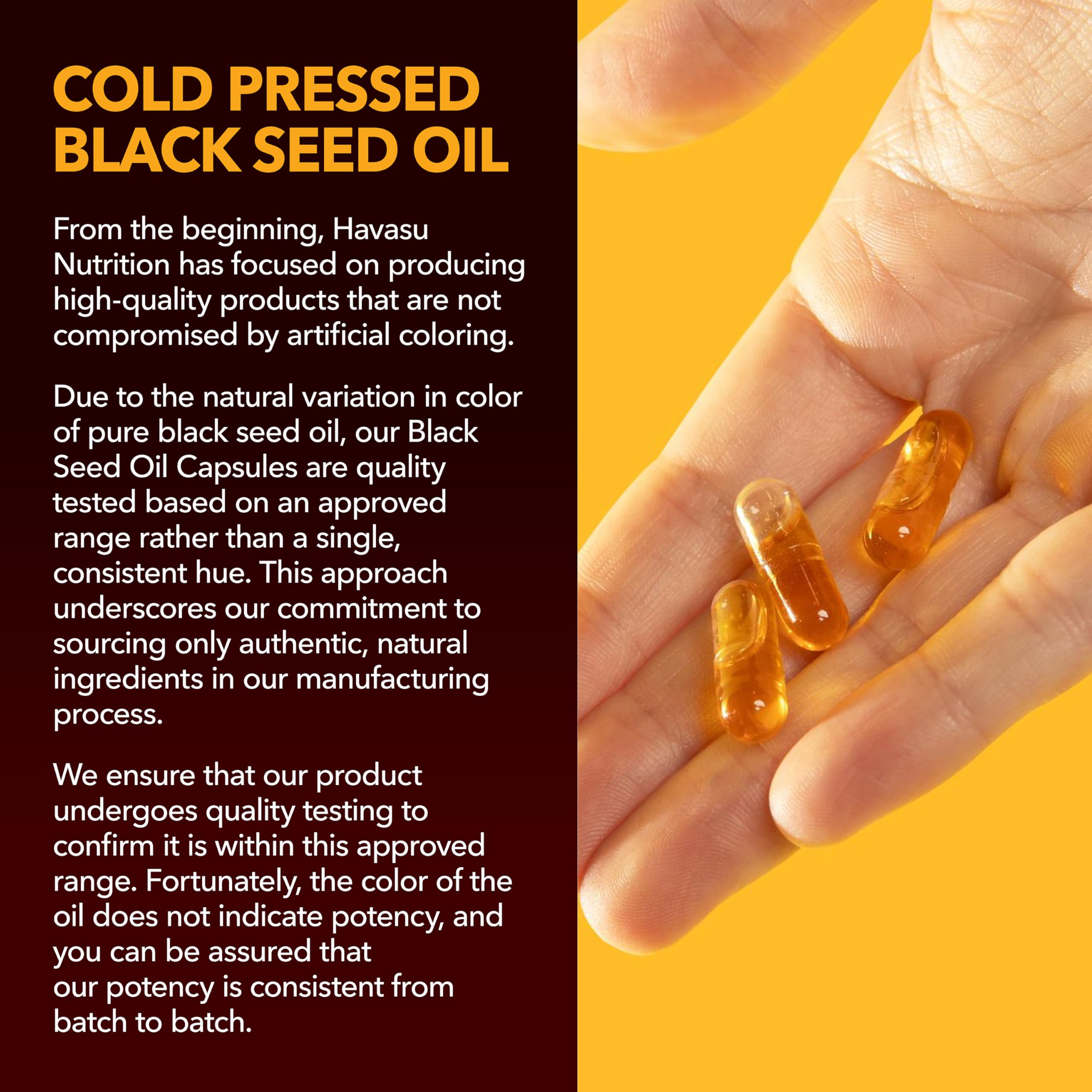 HAVASU NUTRITION Black Seed Oil Capsules 1500mg with measuring spoon